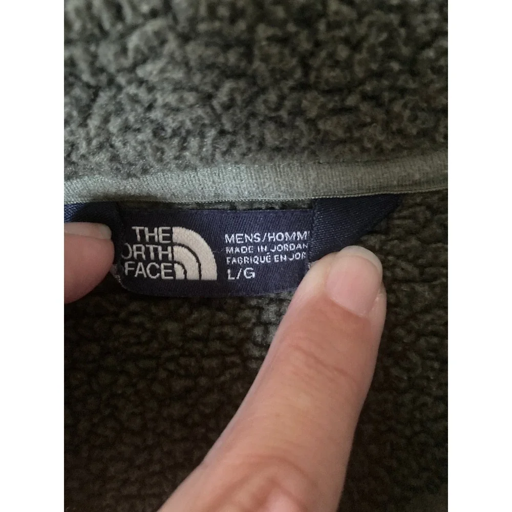 The North Face Mens Gordon Lyons Quarter Zip Fleece Pullover Olive Green Large